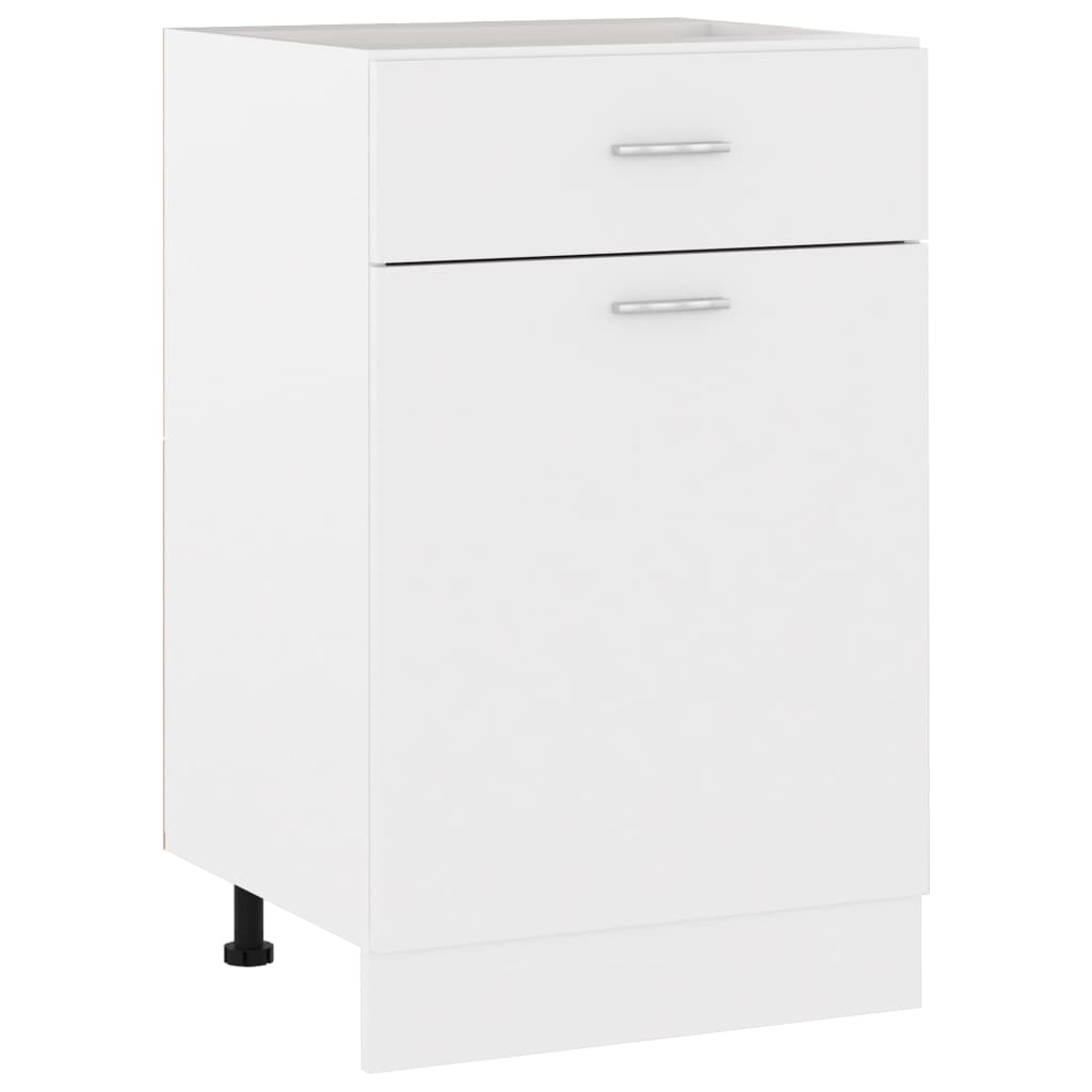 Drawer Bottom Cabinet White 50x46x81.5 cm Engineered Wood - Merkel Designers