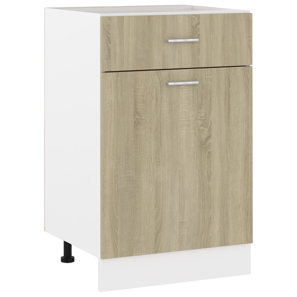 Drawer Bottom Cabinet Sonoma Oak 50x46x81.5 cm Engineered Wood - Brittle & Co
