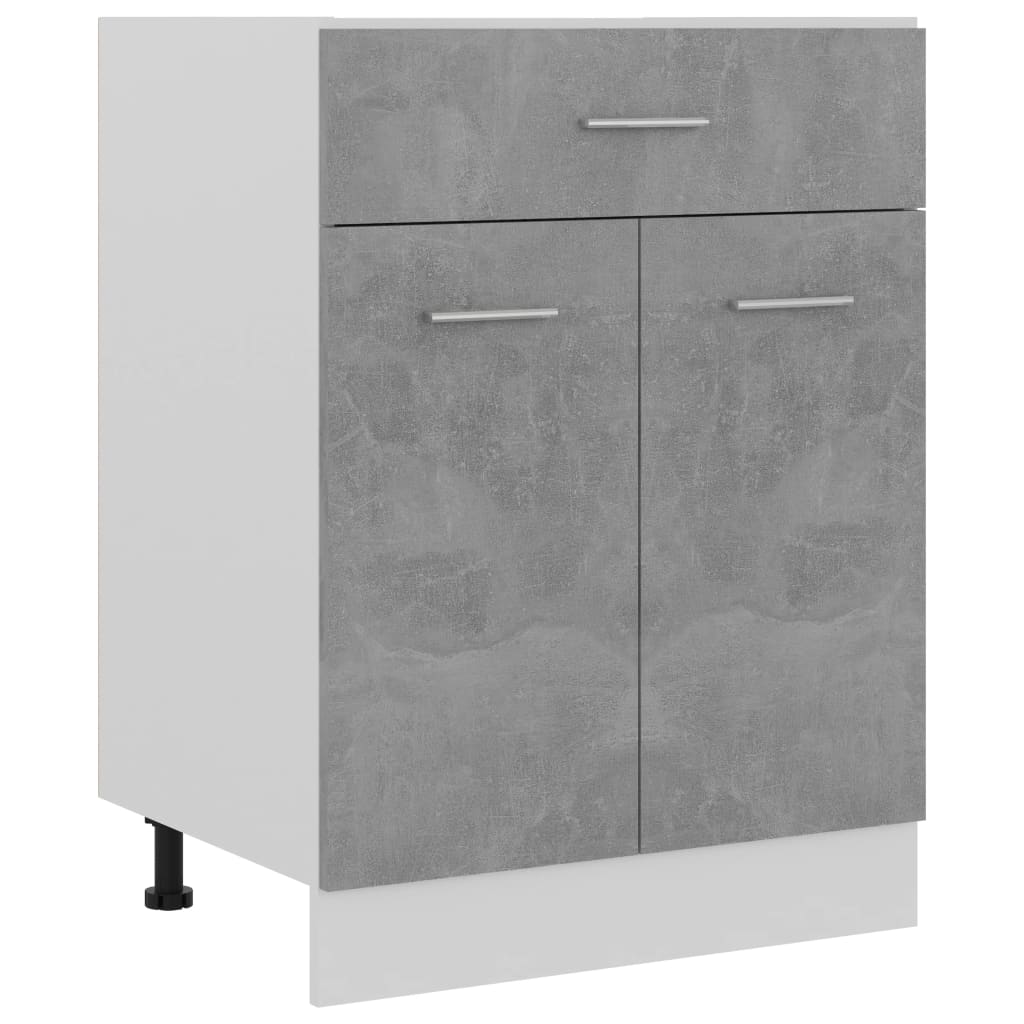 Drawer Bottom Cabinet Concrete Grey 60x46x81.5 cm Engineered Wood - Style and Chic