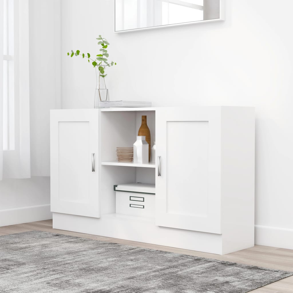 Sideboard White 120x30.5x70 cm Engineered Wood - All Things Good