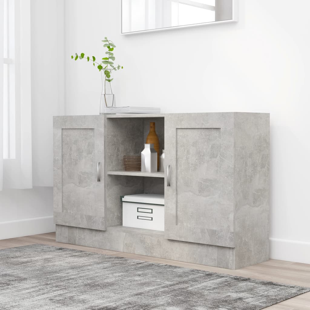 Sideboard Concrete Grey 120x30.5x70 cm Engineered Wood - Discount Dealers