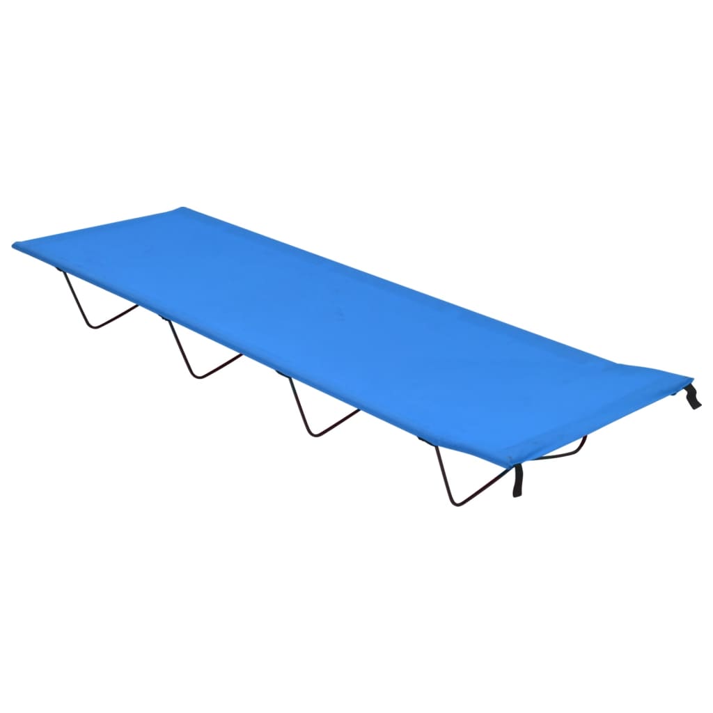 Camping Bed 180x60x19 cm Oxford Fabric and Steel Blue - Unbeatable Bargains