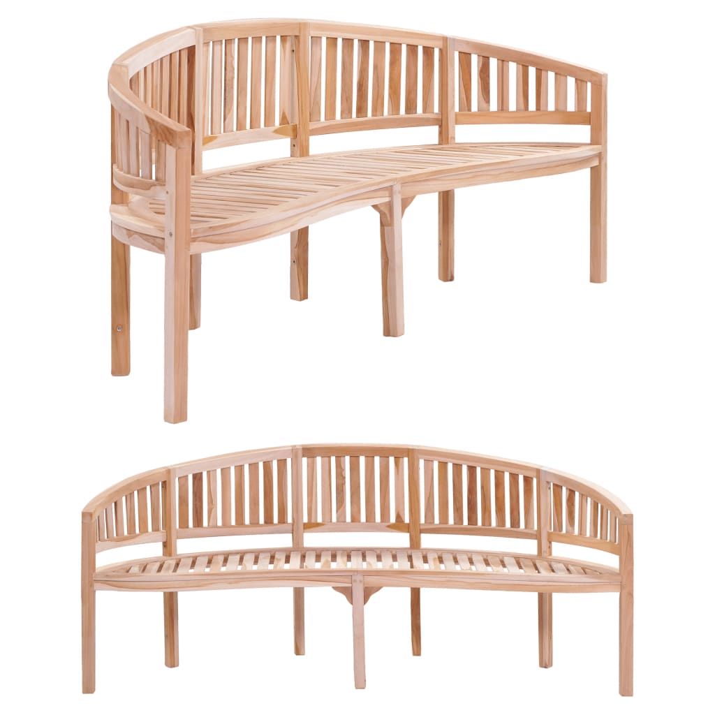Banana Bench 200 cm Solid Teak Wood - Merkel Designers