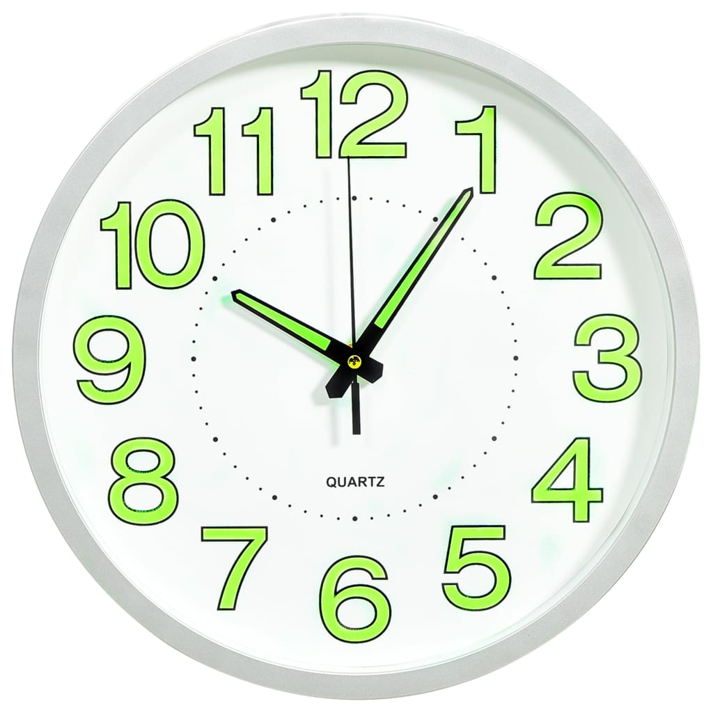 Luminous Wall Clock White 30cm - Brittle & Co
