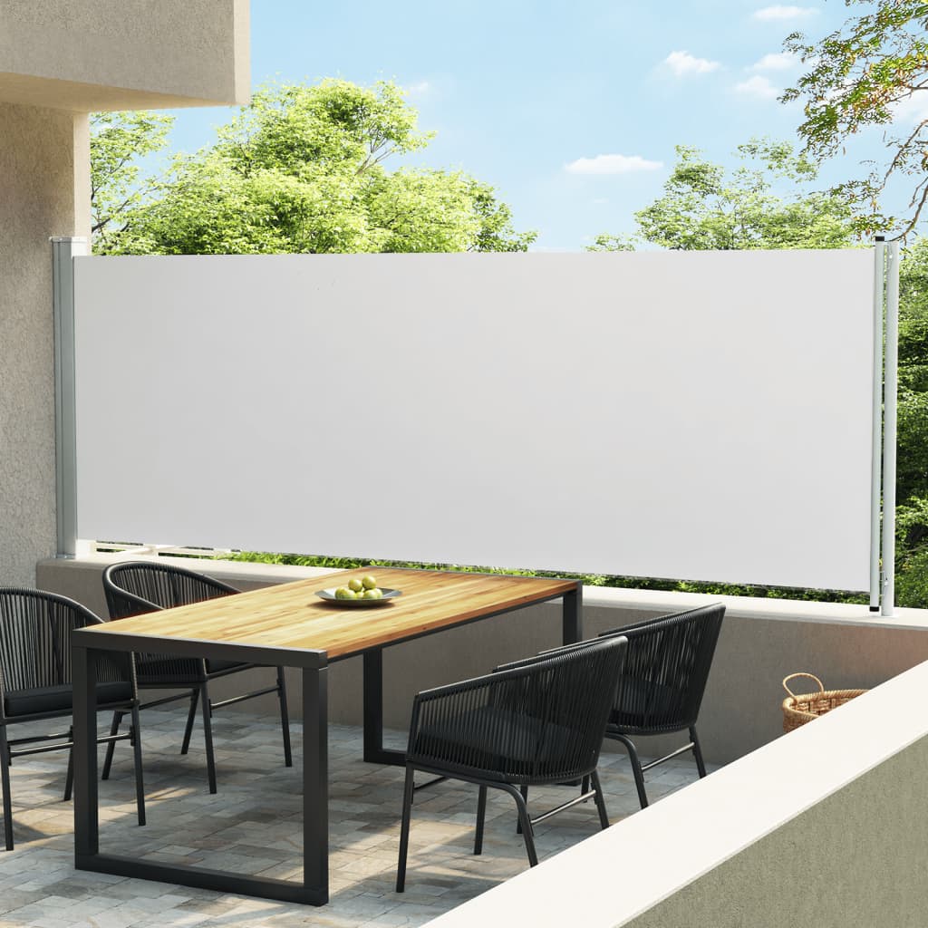 Patio Retractable Side Awning 600x160 cm Cream - Millennium Furniture