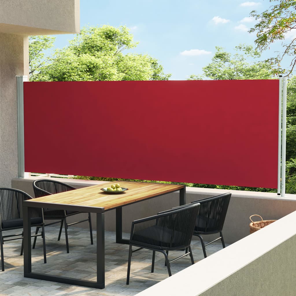 Patio Retractable Side Awning 600x160 cm Red - Merkel Designers
