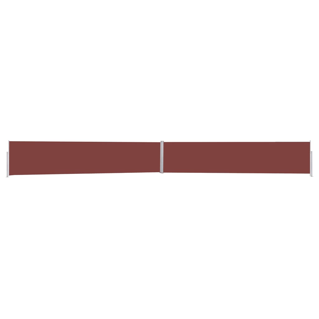 Patio Retractable Side Awning 170x1200 cm Brown - Discount Dealers