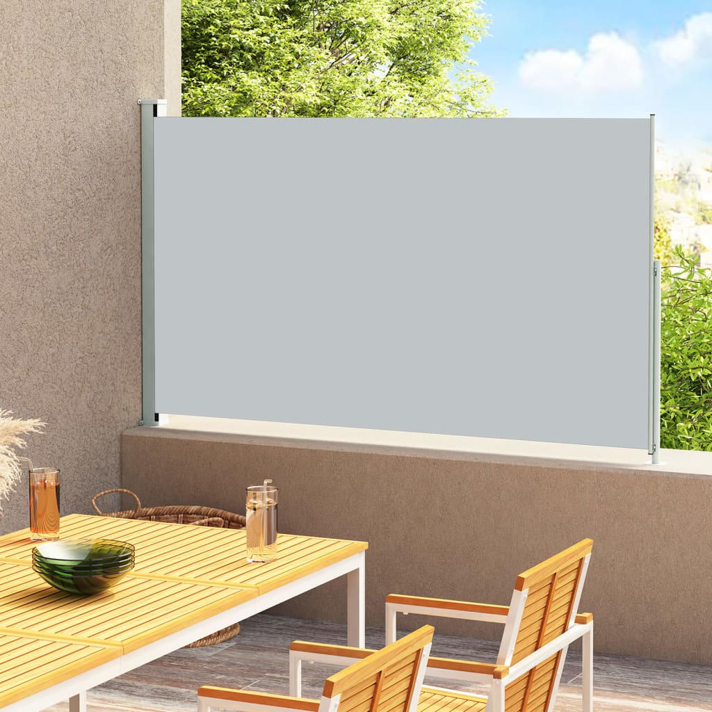 Patio Retractable Side Awning 200x300 cm Grey - All Things Good