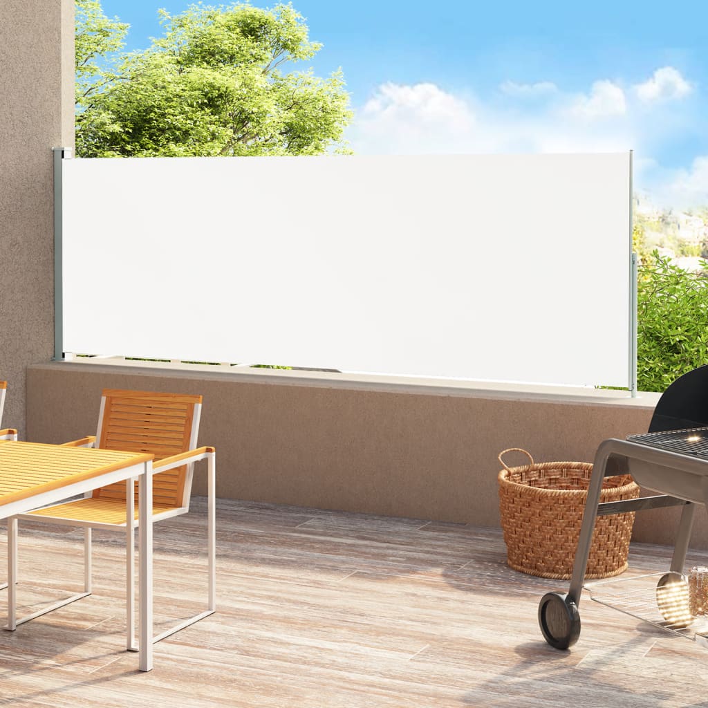 Patio Retractable Side Awning 200x500 cm Cream - All Things Good