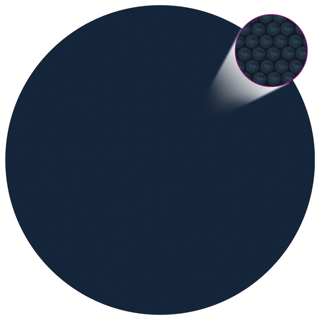 Floating PE Solar Pool Film 381 cm Black and Blue - Decor Base