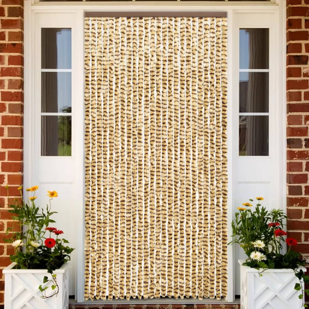 Insect Curtain Beige and Brown 100x220 cm Chenille - Discount Dealers