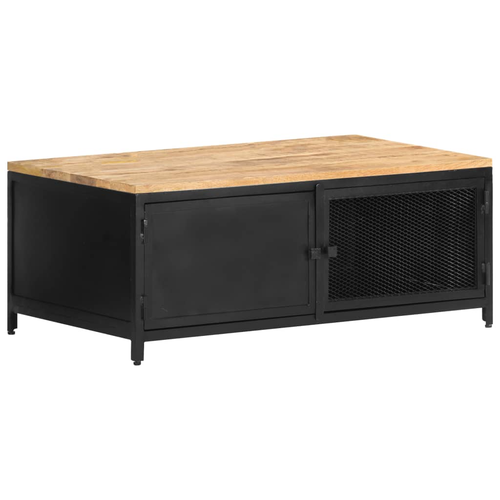 Coffee Table 90x50x37 cm Solid Rough Mango Wood - Casper Homes