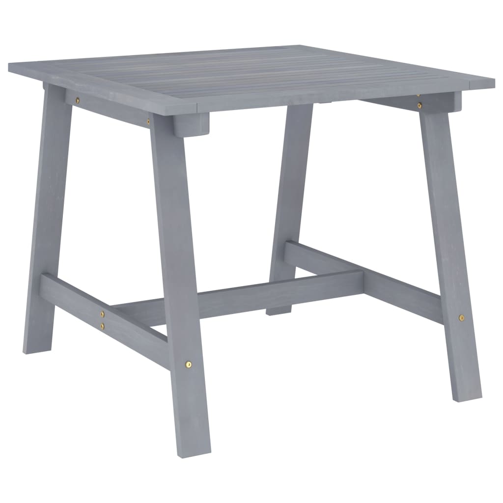Garden Dining Table Grey 88x88x74 cm Solid Acacia Wood - Sid & Sam