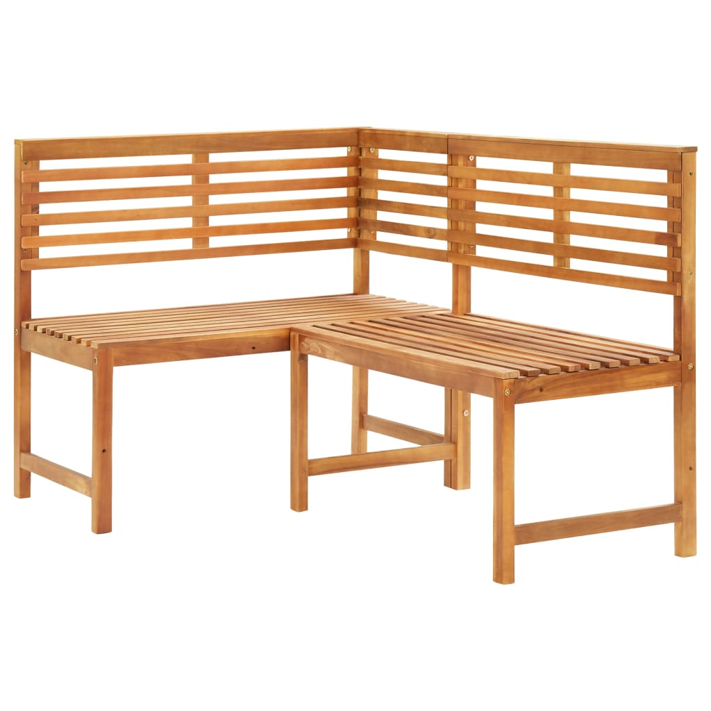 Garden Corner Bench 140 cm Solid Acacia Wood - All Things Good