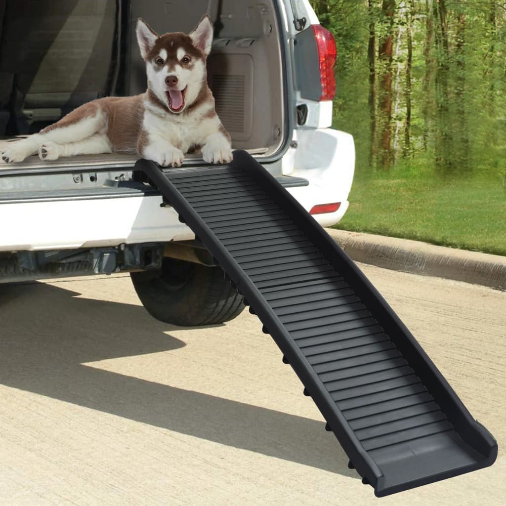 Folding Dog Ramp Black 155.5x40x15.5 cm - Casper Homes