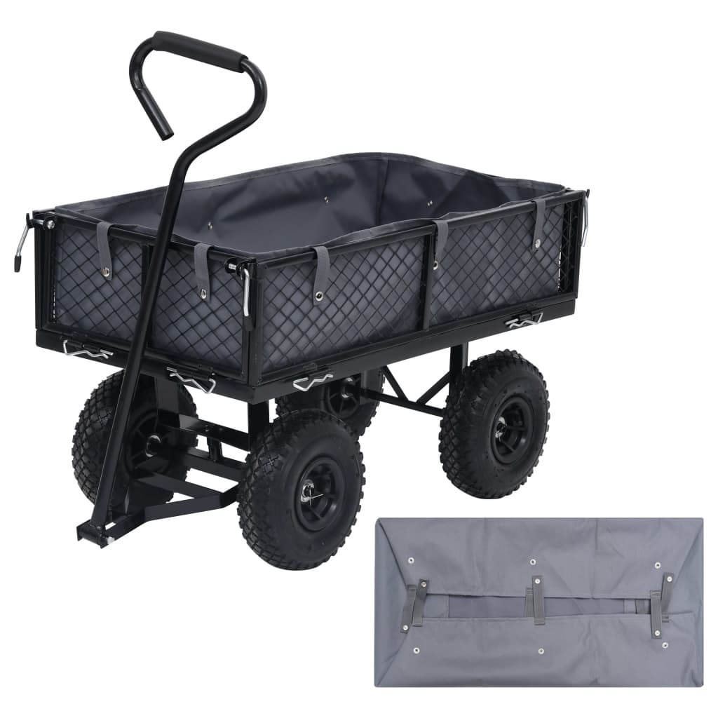 Garden Cart Liner Dark Grey 81x41x21 cm Fabric - All Things Good