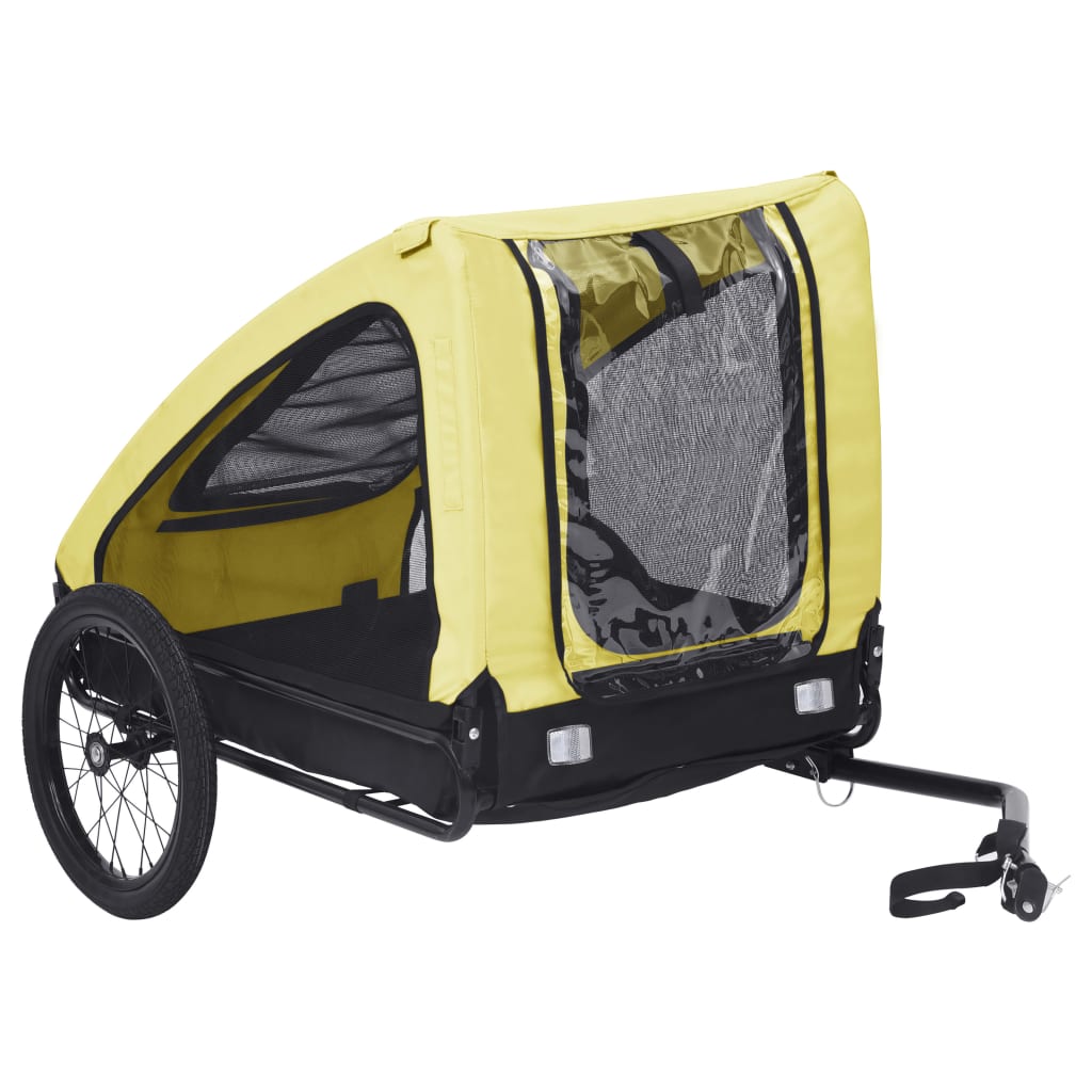 Pet Bike Trailer Yellow and Black - The Home Maker