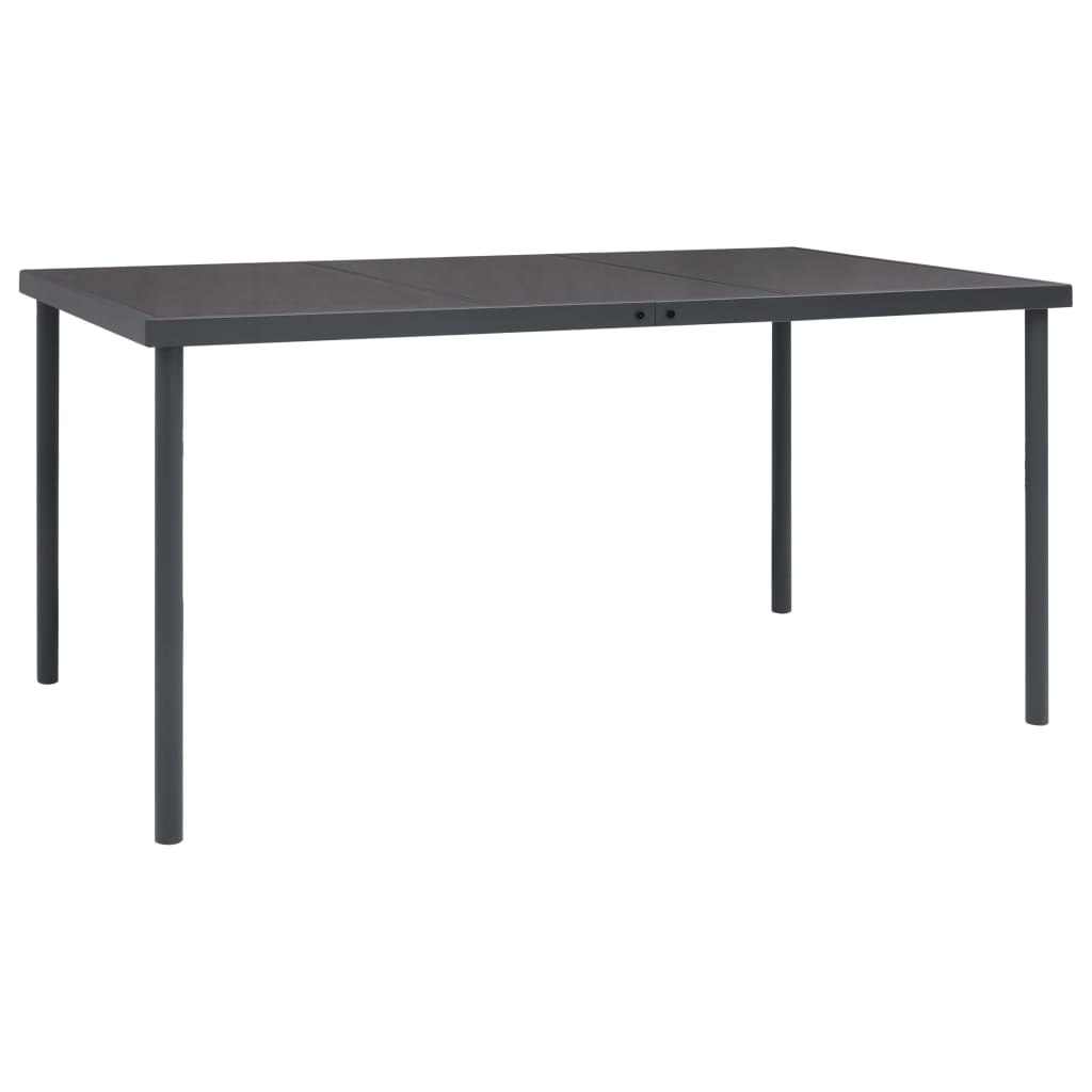 Outdoor Dining Table Anthracite 150x90x74 cm Steel - All Things Good