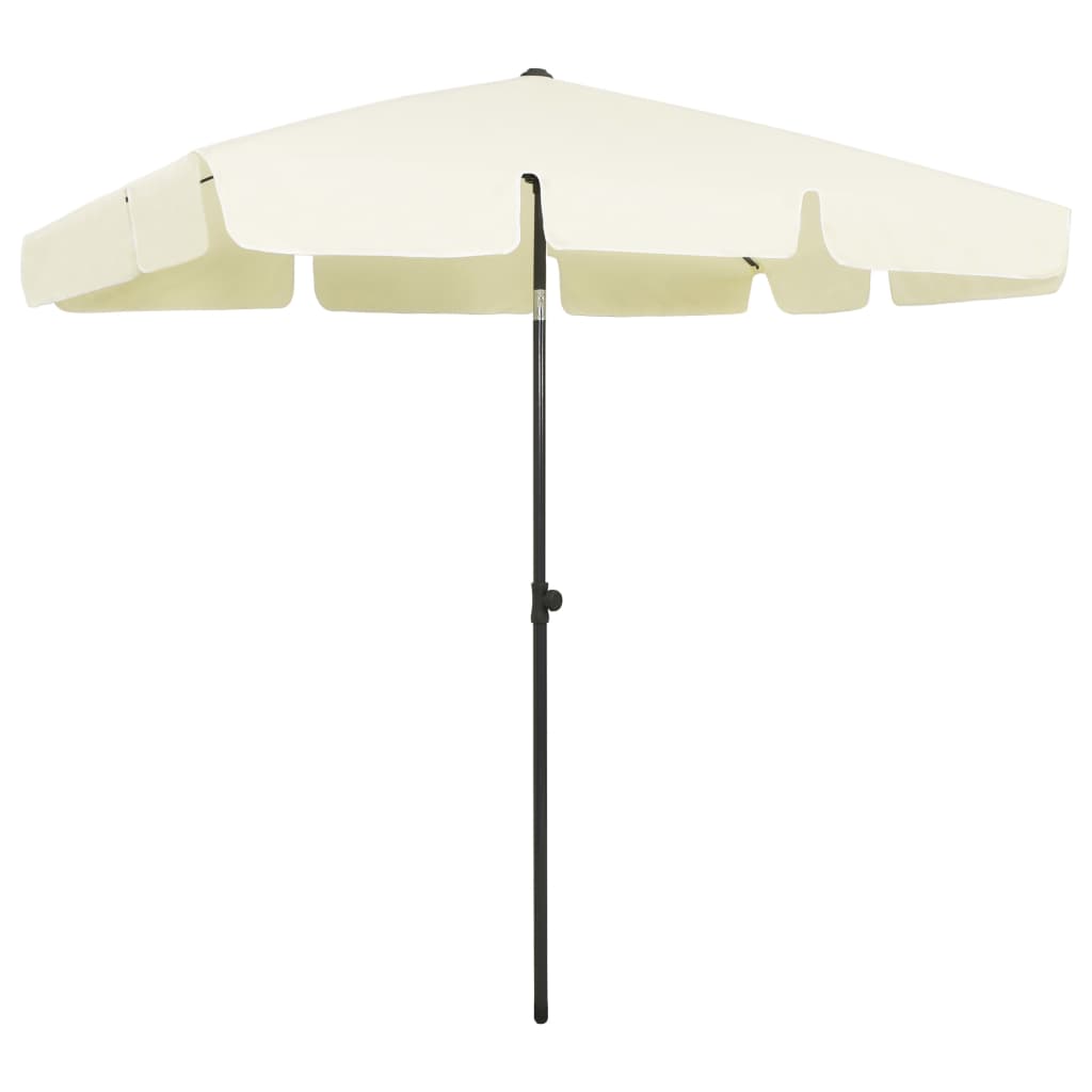 Beach Umbrella Sand Yellow 200x125 cm - Discount Dealers