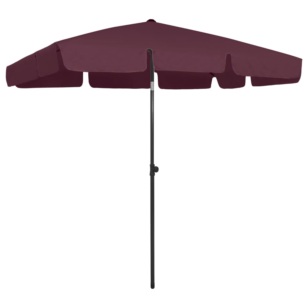 Beach Umbrella Bordeaux Red 200x125 cm - Style and Chic