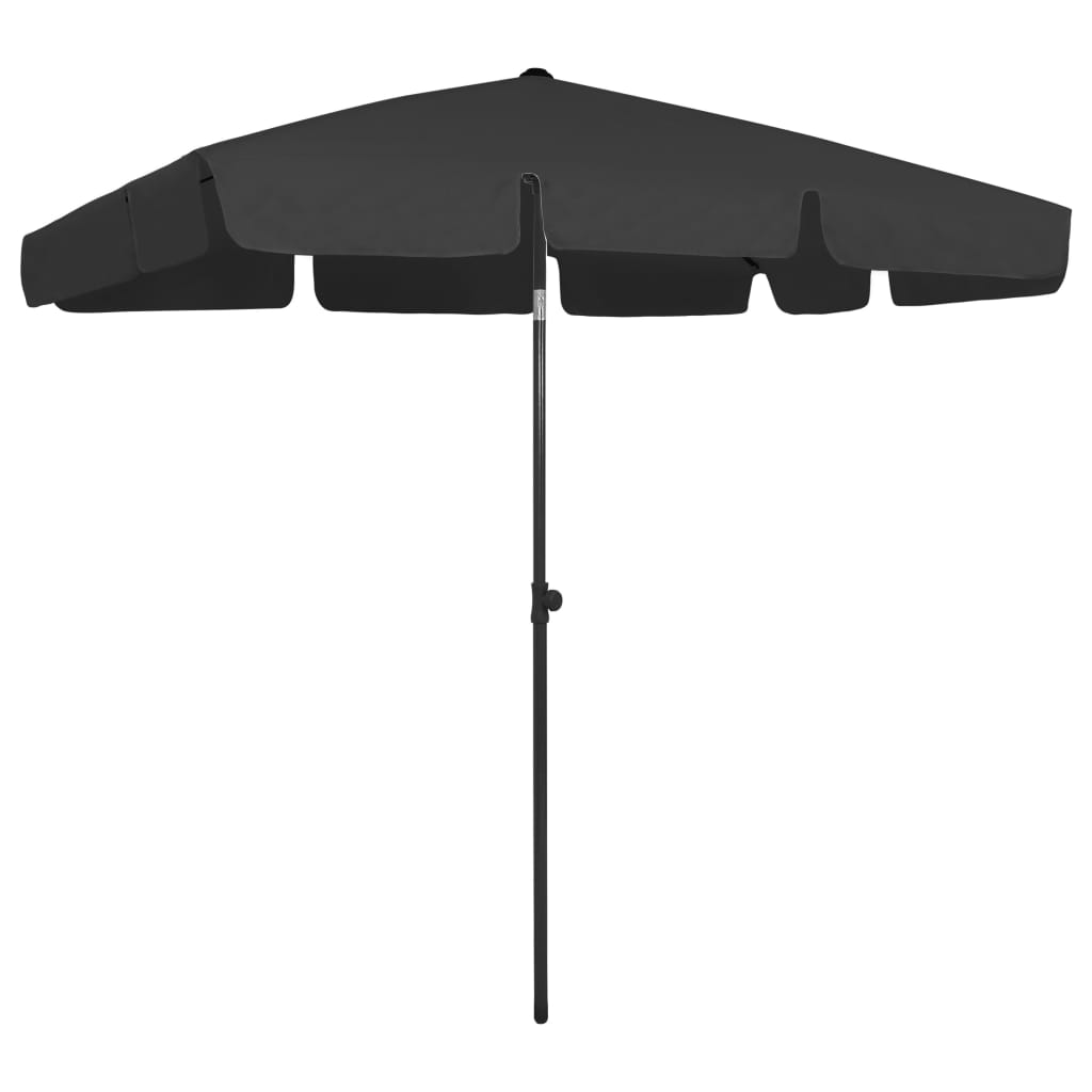 Beach Parasol Black 200x125 cm - Sid & Sam