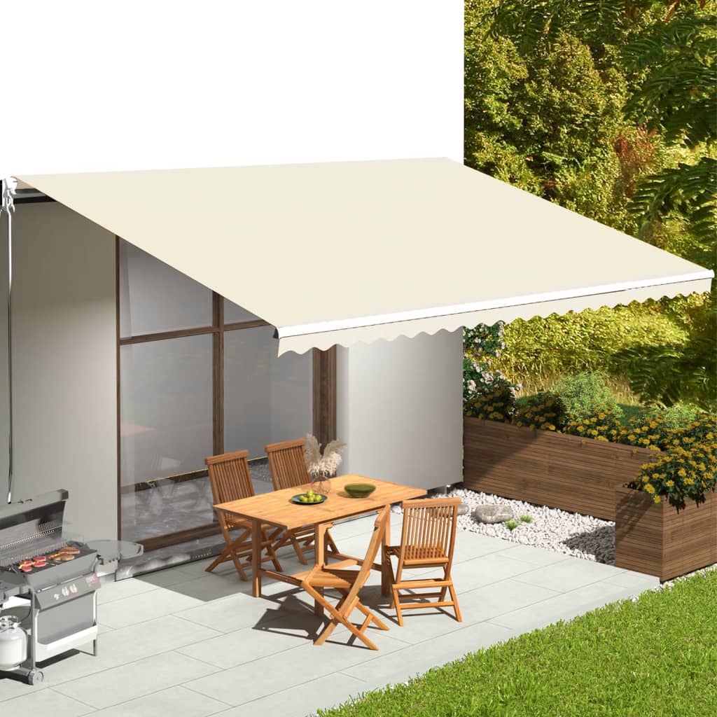 Replacement Fabric for Awning Cream 6x3.5 m - Decor Base