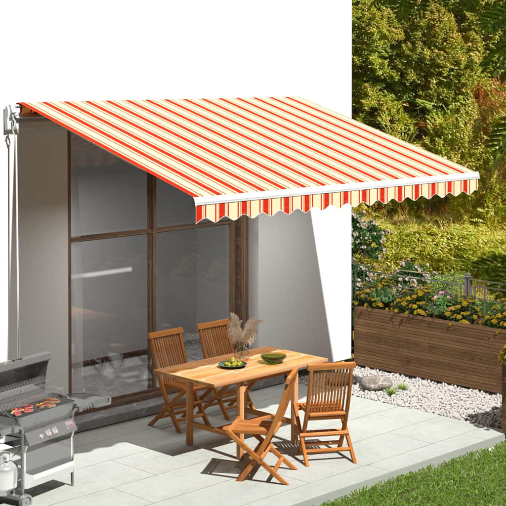 Replacement Fabric for Awning Yellow and Orange 4.5x3 m - Unbeatable Bargains