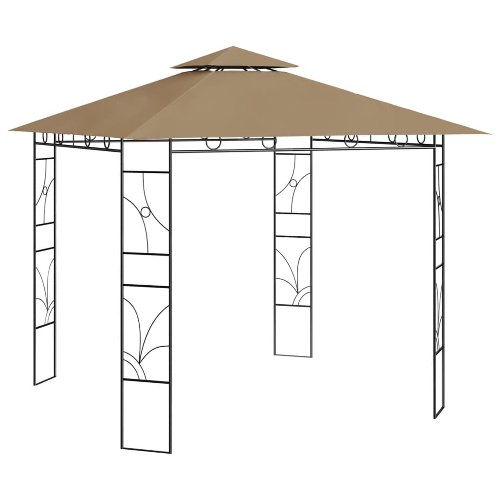 Gazebo 3x3x2.7 m Taupe 160 g/m2 - Sid & Sam