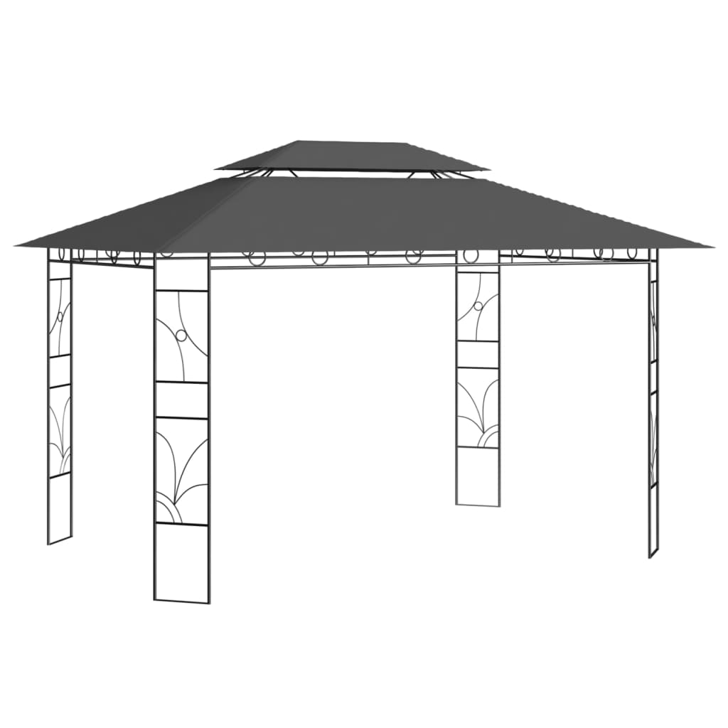 Gazebo 4x3x2.7 m Anthracite 160 g/mÂ² - Casper Homes