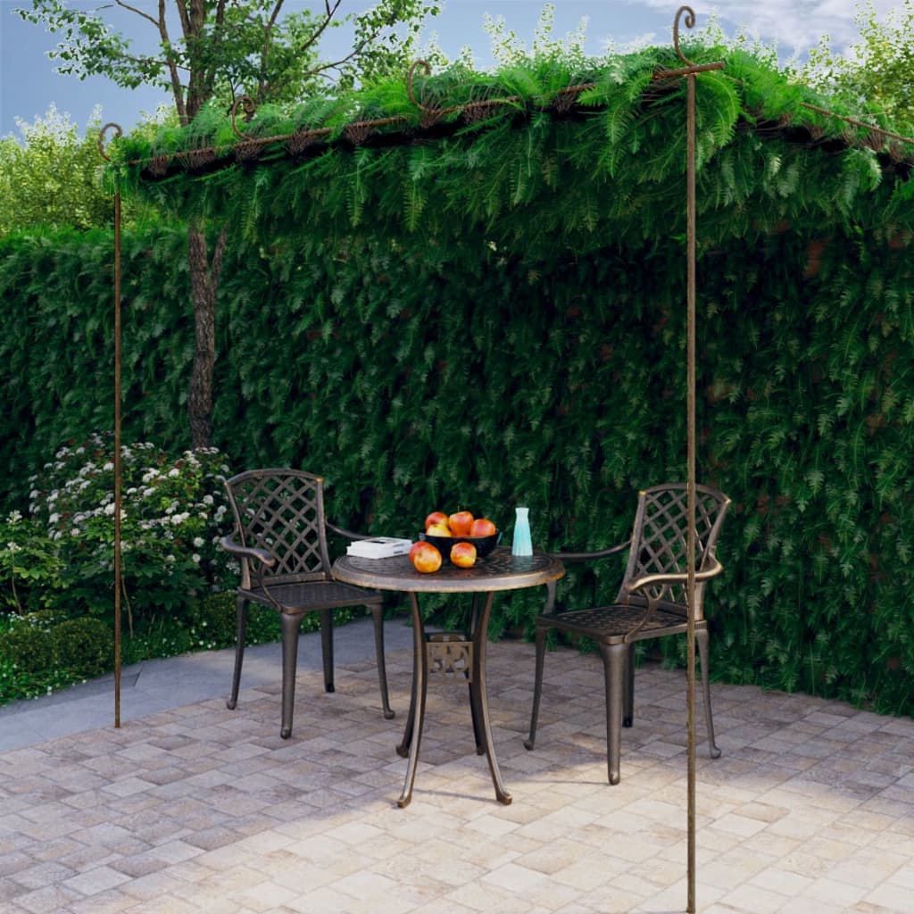 Garden Pergola Antique Brown 4x3x2.5 m Iron - Merkel Designers
