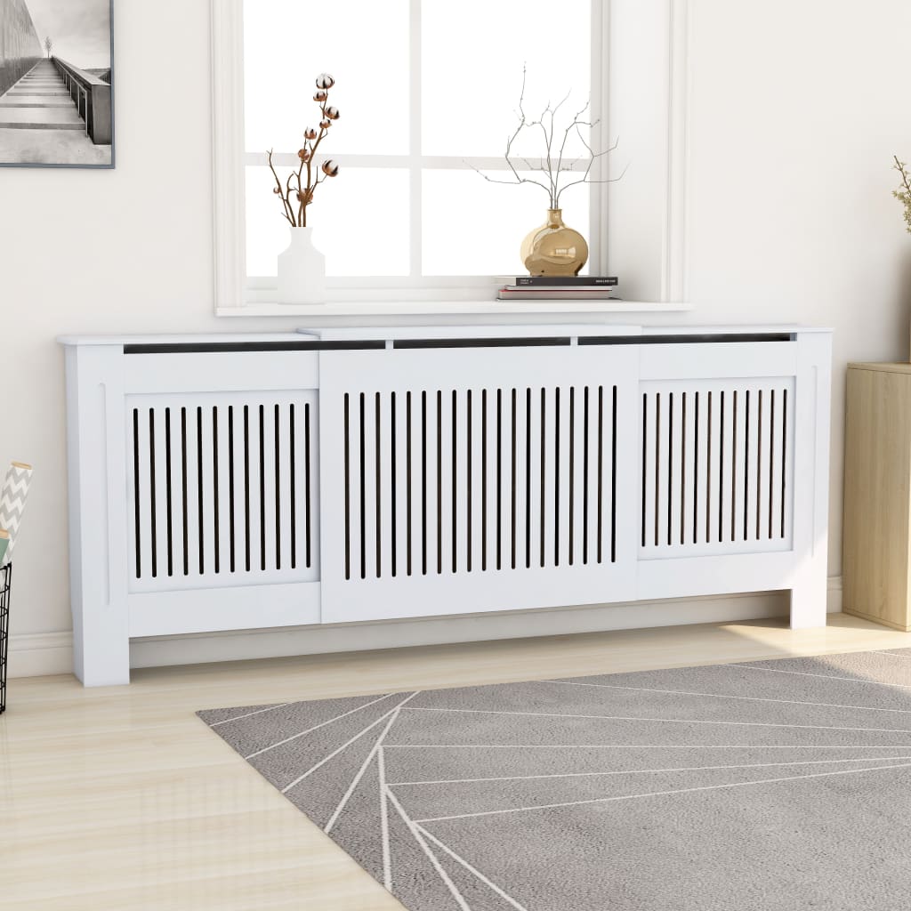 MDF Radiator Cover White 205 cm - Merkel Designers