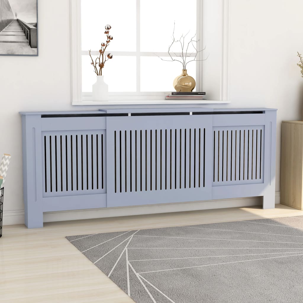 MDF Radiator Cover Grey 205 cm - Millennium Furniture