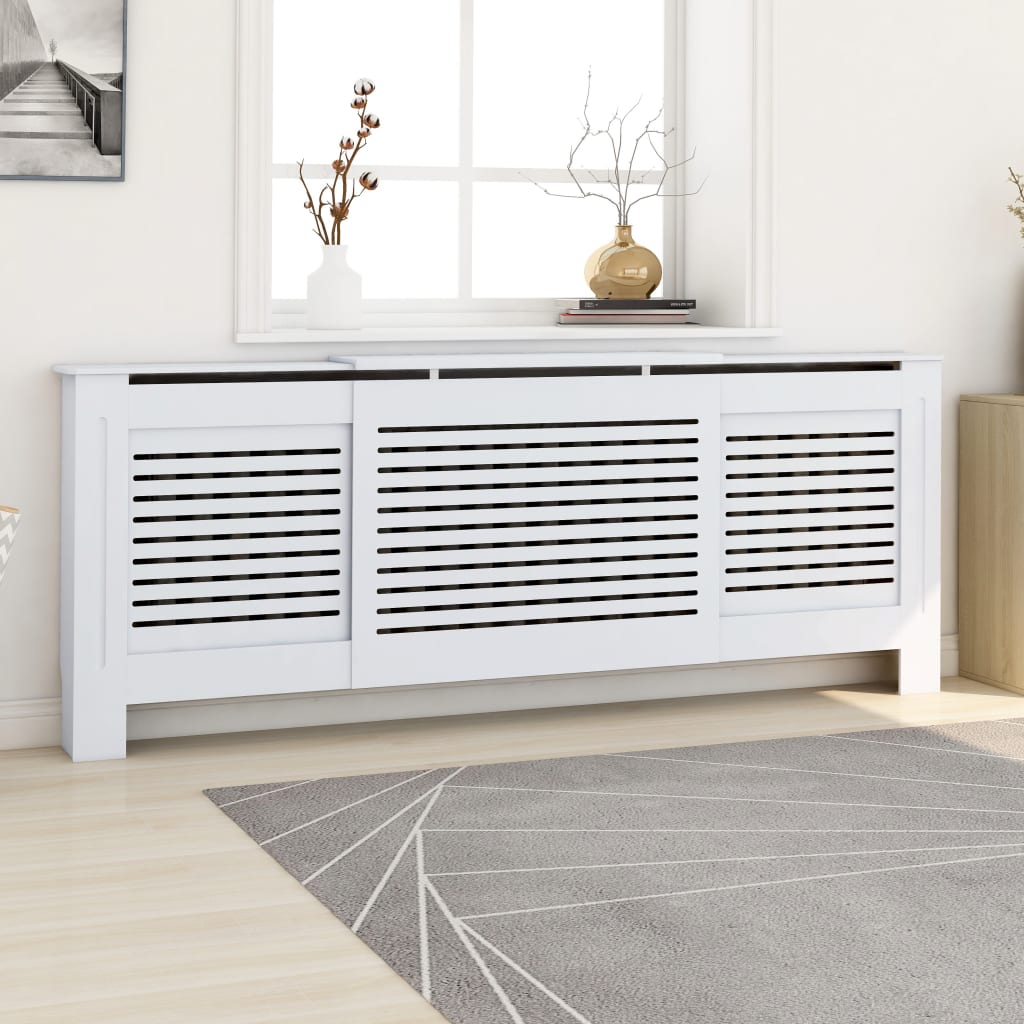 MDF Radiator Cover White 205 cm - Merlin Deals