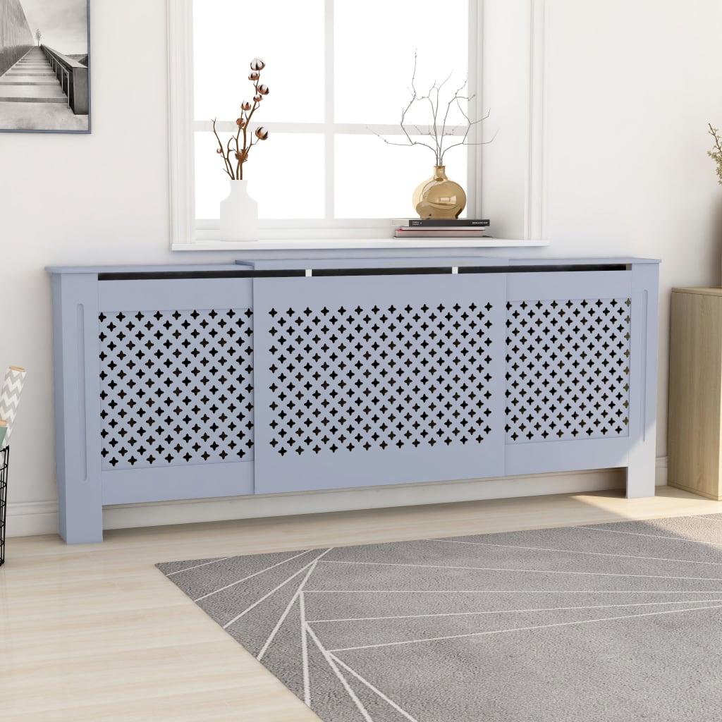 MDF Radiator Cover Grey 205 cm - Discount Dealers