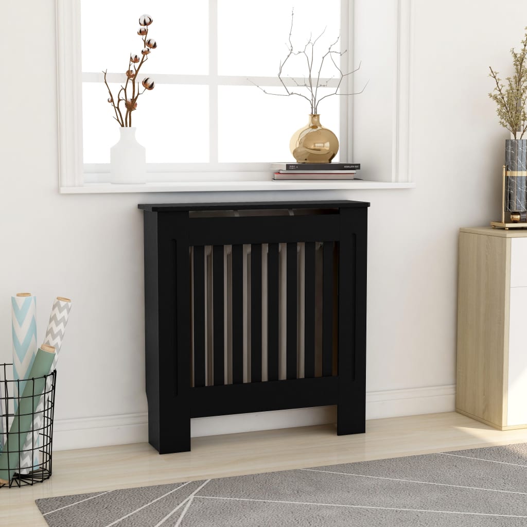 MDF Radiator Cover Black 78 cm - Discount Dealers