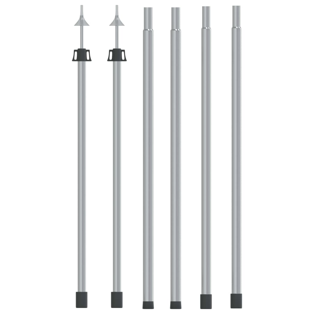 Telescopic Tarp Poles with Length of 102-260 cm 2 pcs Aluminum - Sid & Sam
