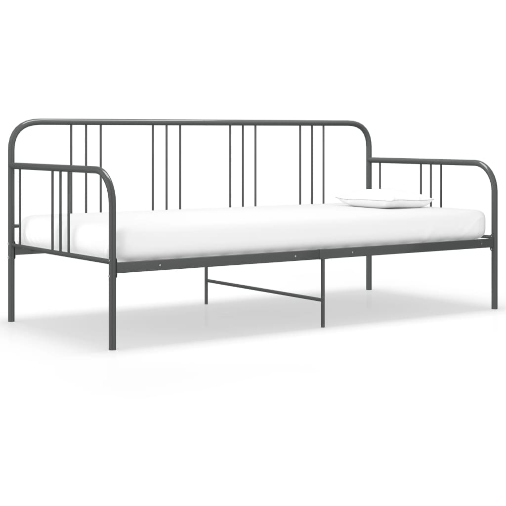 Sofa Bed Frame Grey Metal 90x200 cm - Millennium Furniture