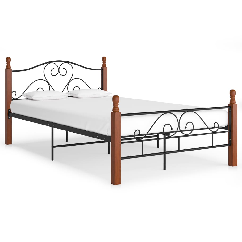 Bed Frame Black Metal 120x200 cm - Sid & Sam
