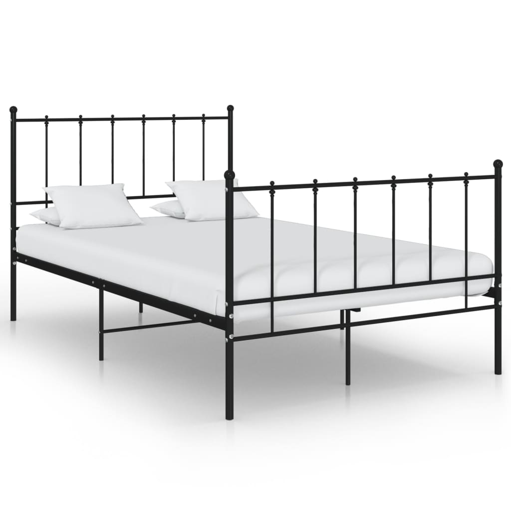 Bed Frame Black Metal 120x200 cm - Direct Imports