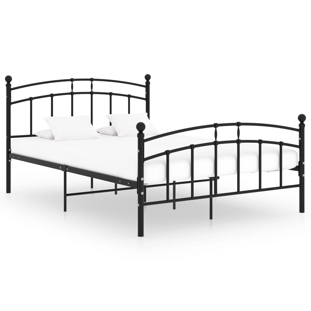 Bed Frame Black Metal 200x200 cm - Casper Homes
