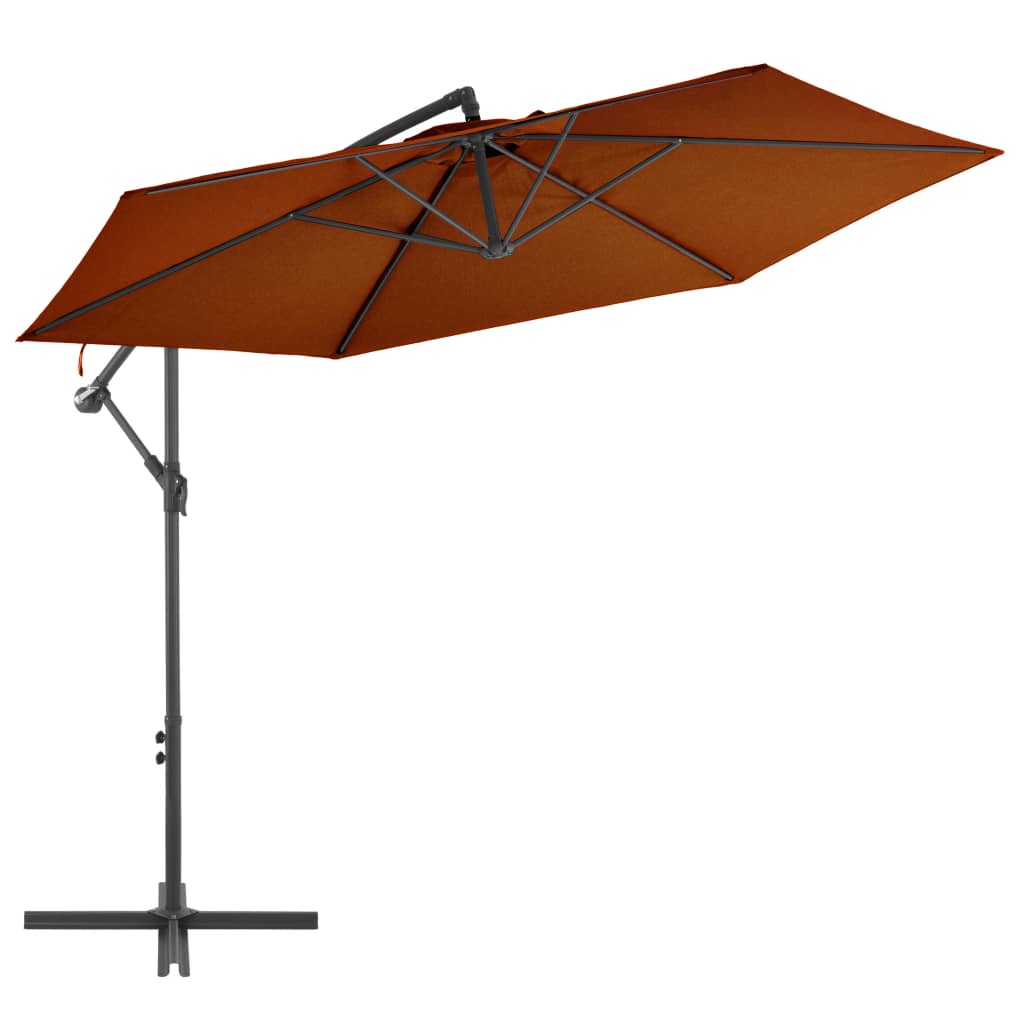 Cantilever Umbrella with Aluminium Pole Terracotta 300 cm - R and M Furniture