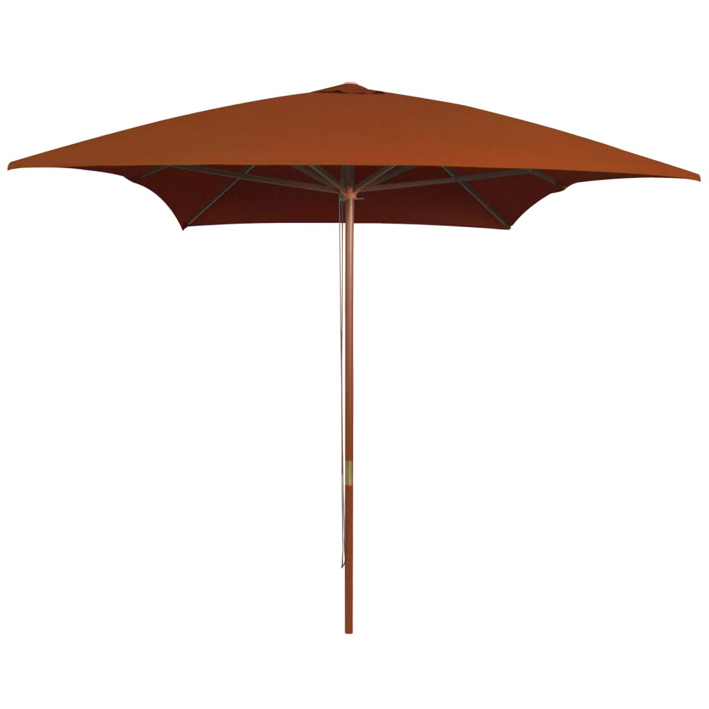 Outdoor Parasol with Wooden Pole Terracotta 200x300 cm - Sid & Sam