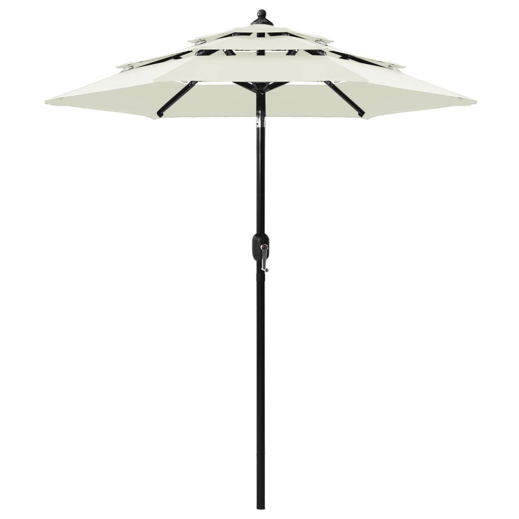 3-Tier Parasol with Aluminium Pole Sand 2 m - Design Hut