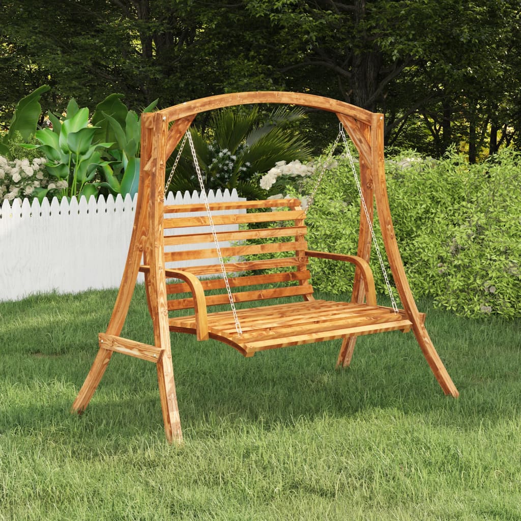 Swing Frame Solid Bent Wood with Teak Finish - Discount Dealers