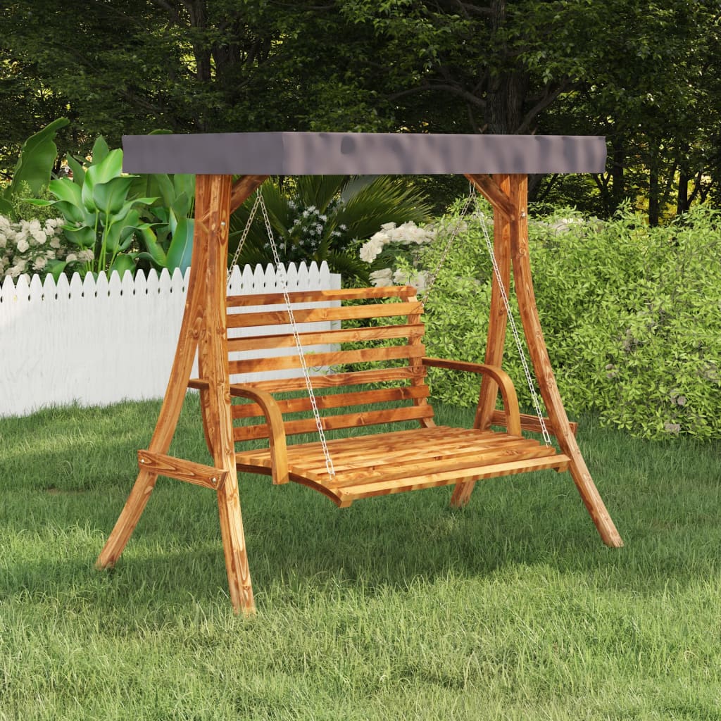 Swing Frame with Anthracite Roof Bent Wood with Teak Finish - Tyrell & Tyrell