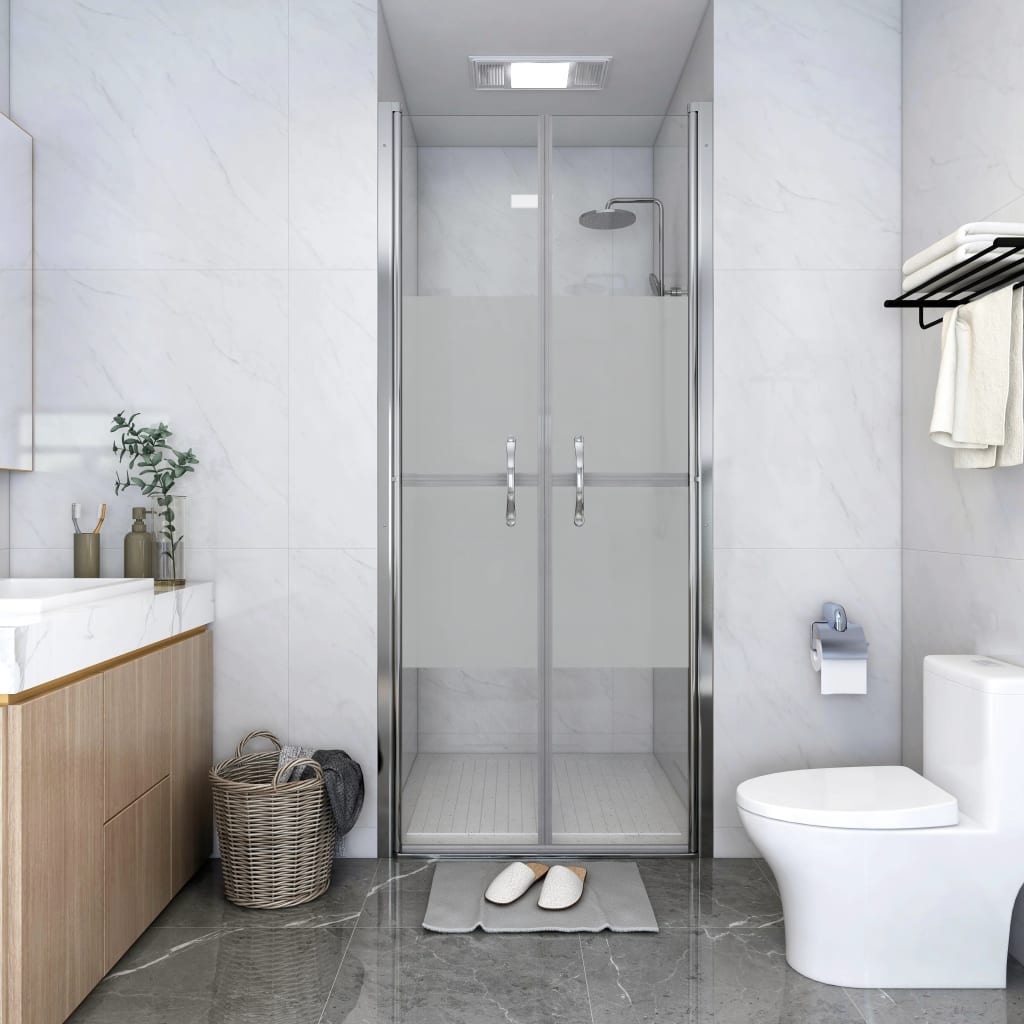 Shower Door Half Frosted ESG 96x190 cm - Brittle & Co