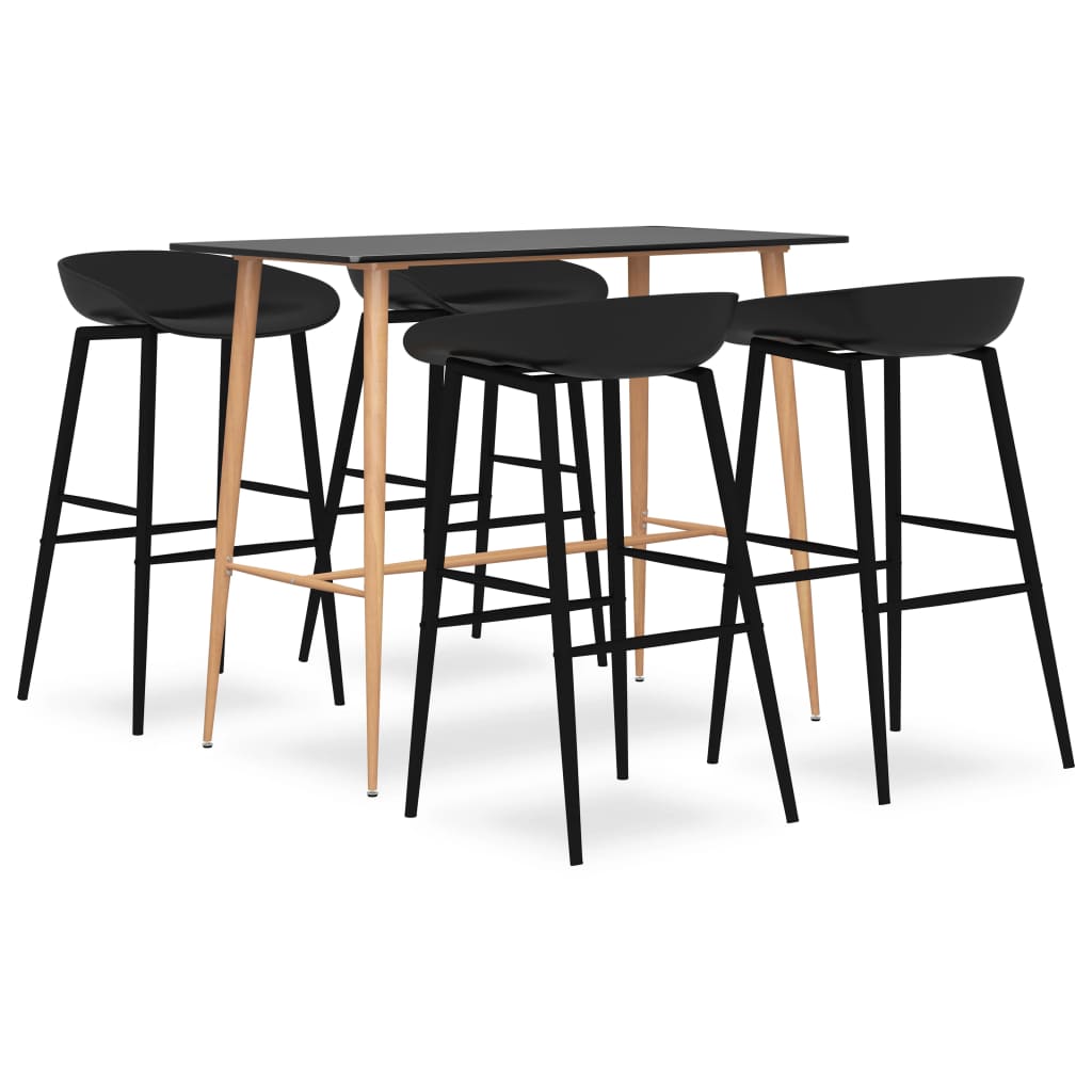 5 Piece Bar Set Black - Brittle & Co