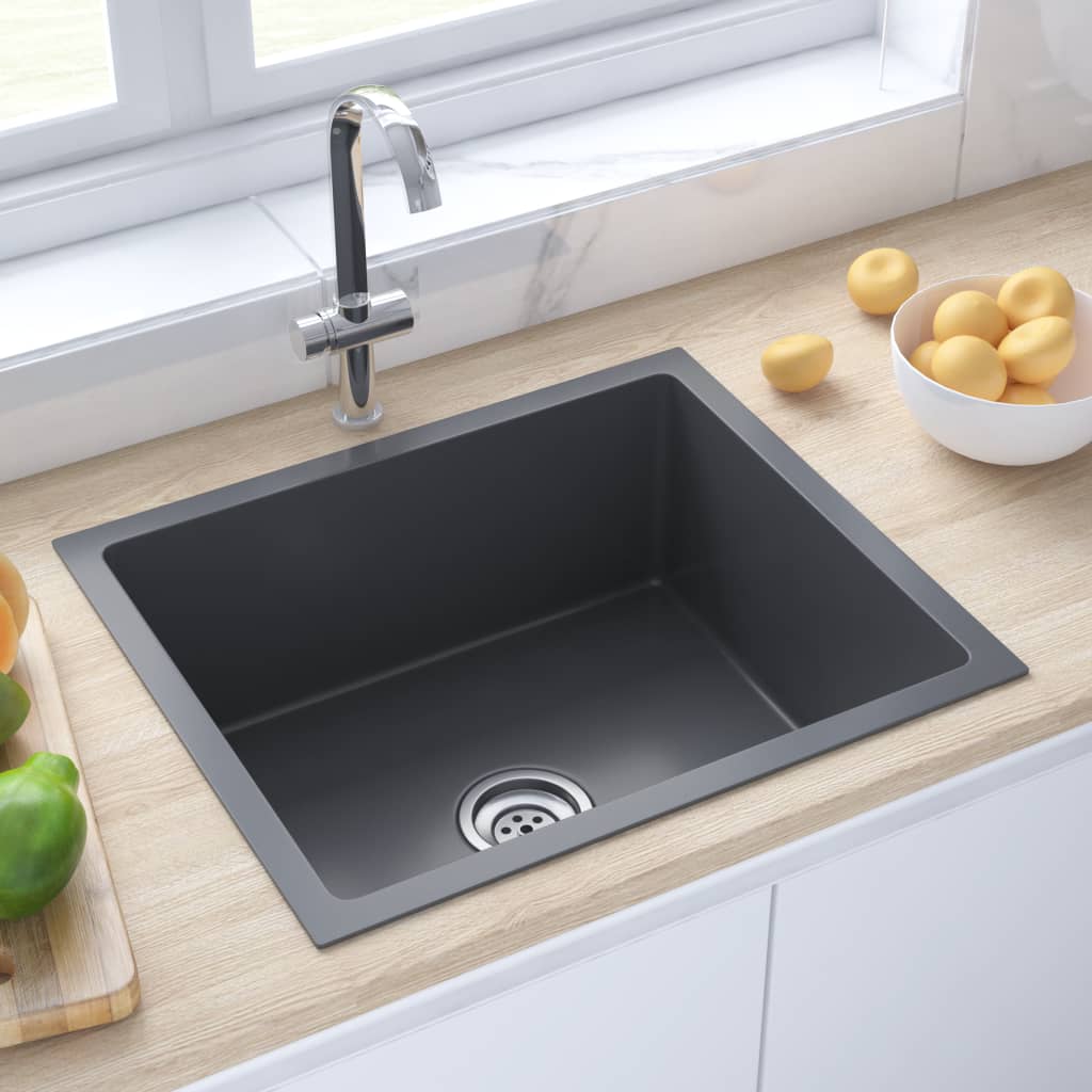 Handmade Kitchen Sink Black Stainless Steel - All Things Good