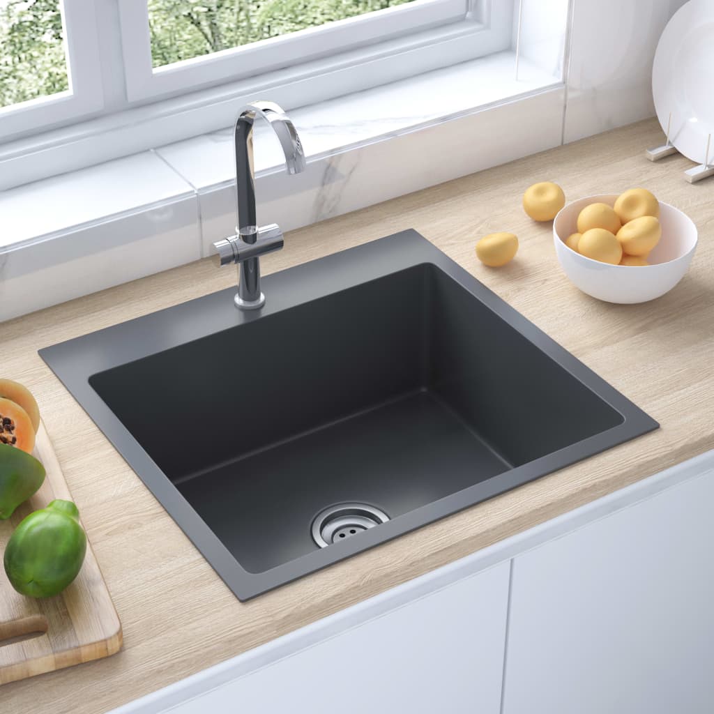 Handmade Kitchen Sink Black Stainless Steel - Casper Homes