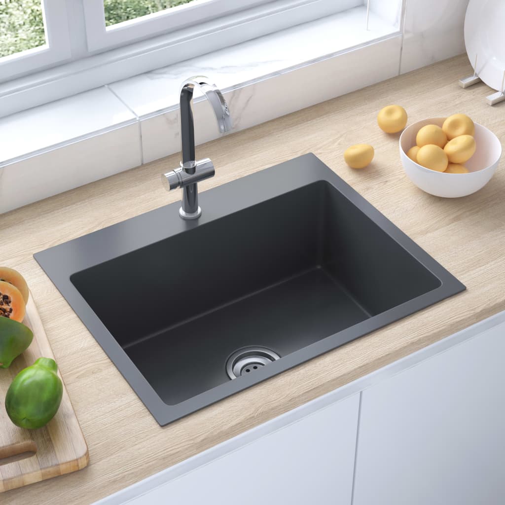 Handmade Kitchen Sink Black Stainless Steel - Brittle & Co